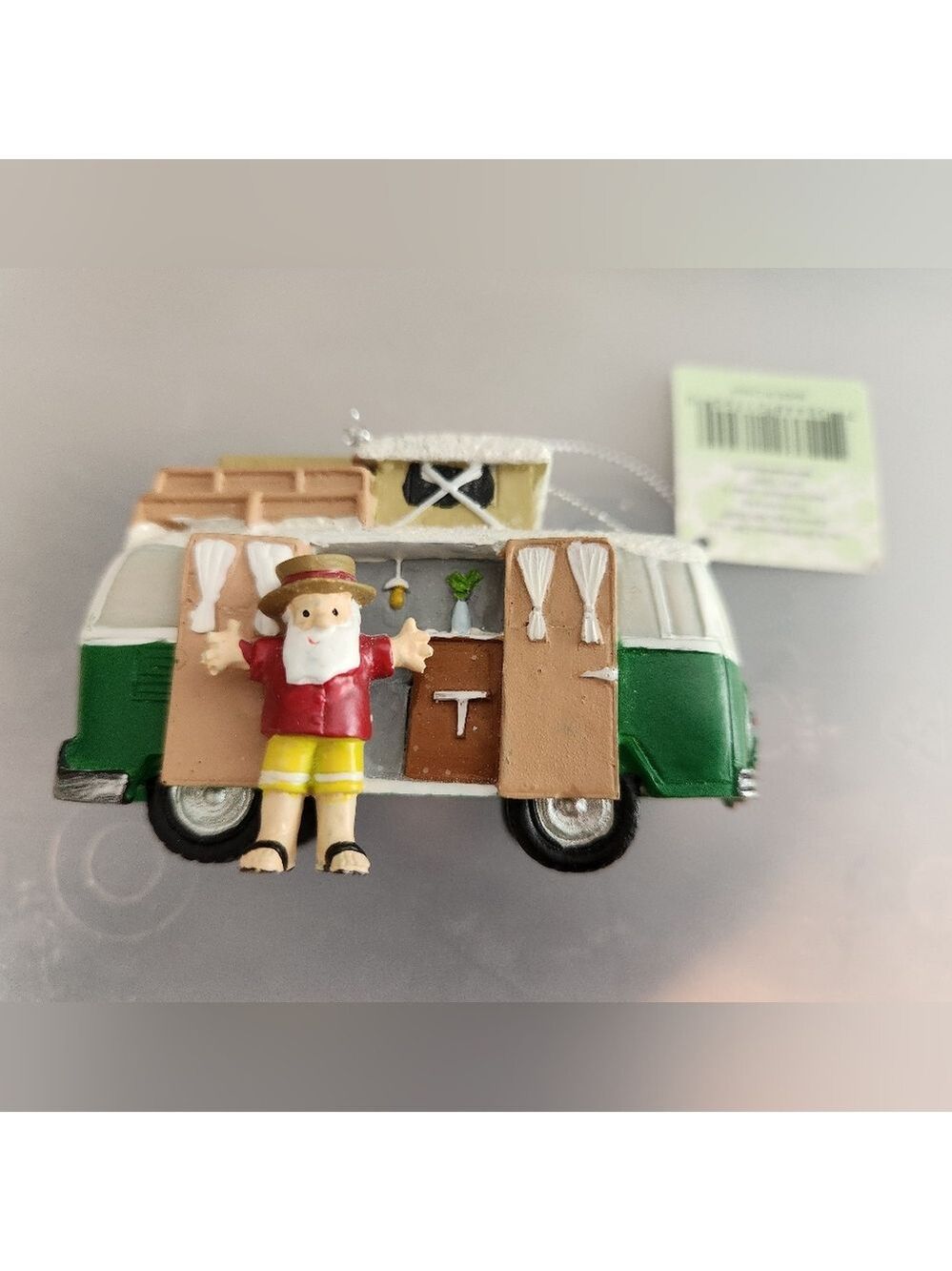 NWT Camping Theme Christmas Ornaments. Santa with a camper